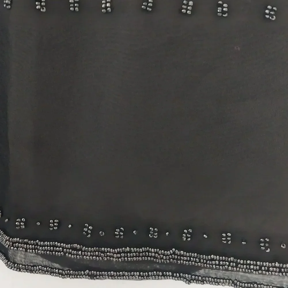 J. Crew Black Silk Mini Skirt with Black Beading Detail - Picture 8 of 8
